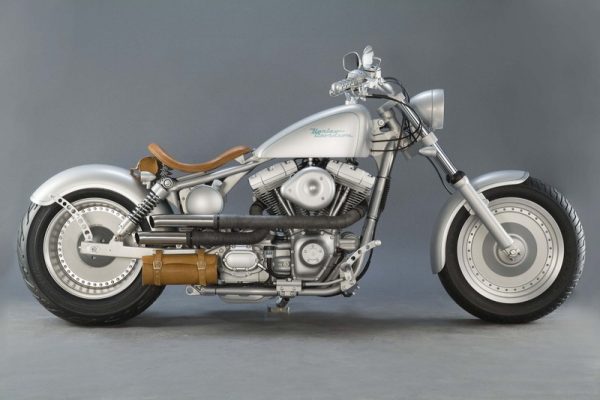 Frosted is a custom motorcycle based on a Harley Davidson Dyna.