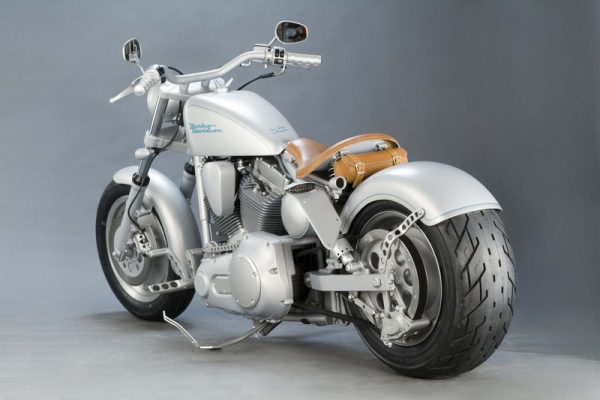 Frosted is a custom motorcycle based on a Harley Davidson Dyna.